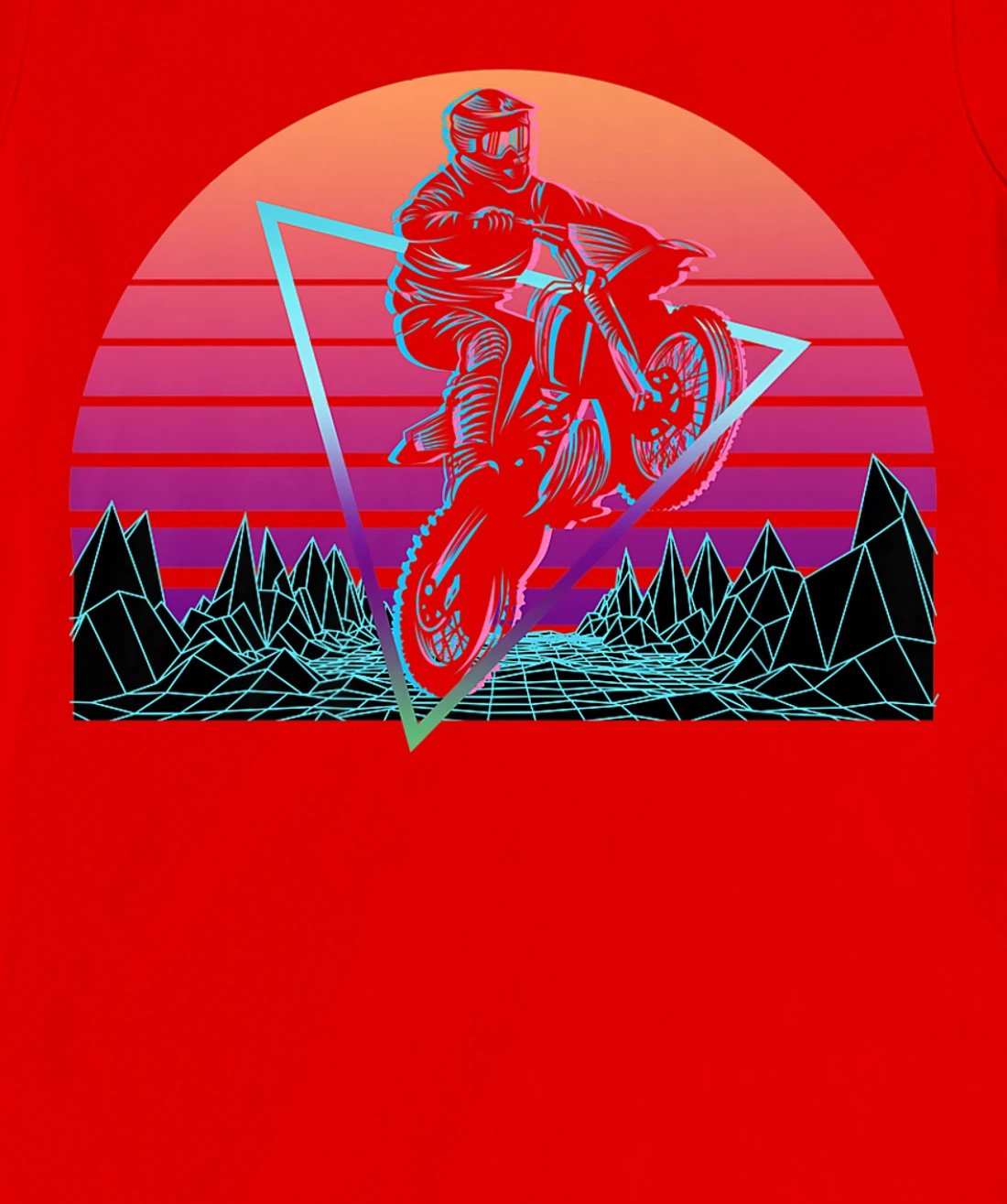 Dirt Bike Motocross Motorbike Retro T-Shirt, Women T-Shirt