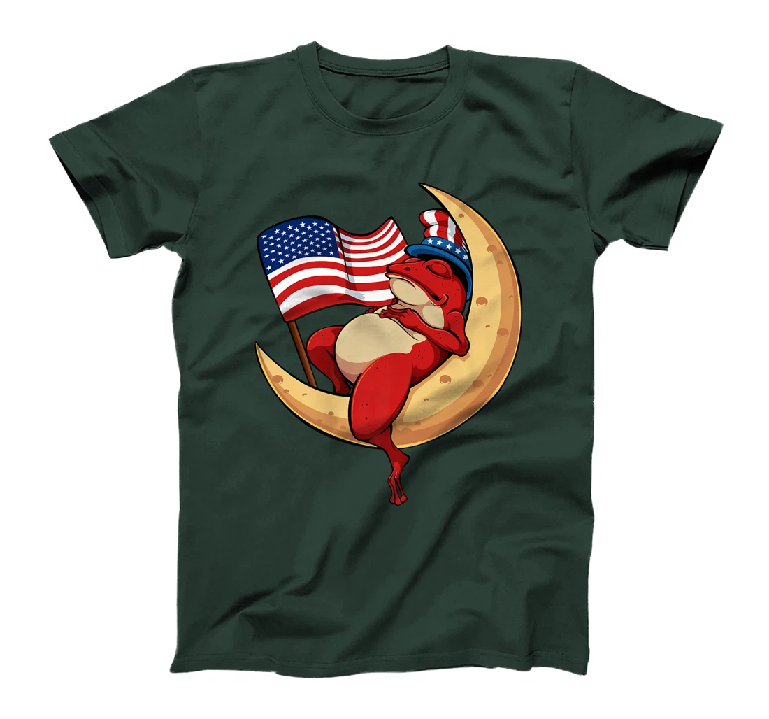 Patriotic Frog 4th Of July Cute Animal USA American Flag Hat T-Shirt, Kid T-Shirt and Women T-Shirt