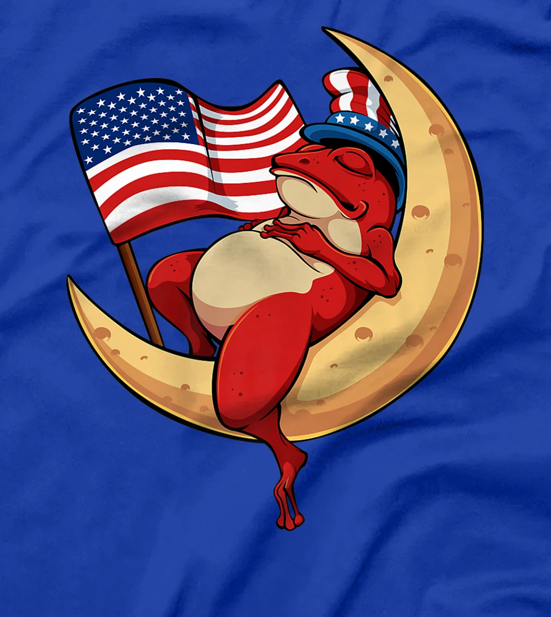 Patriotic Frog 4th Of July Cute Animal USA American Flag Hat T-Shirt, Kid T-Shirt and Women T-Shirt