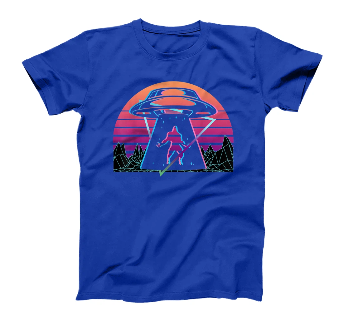 Bigfoot UFO Alien Abduction Retro T-Shirt, Women T-Shirt