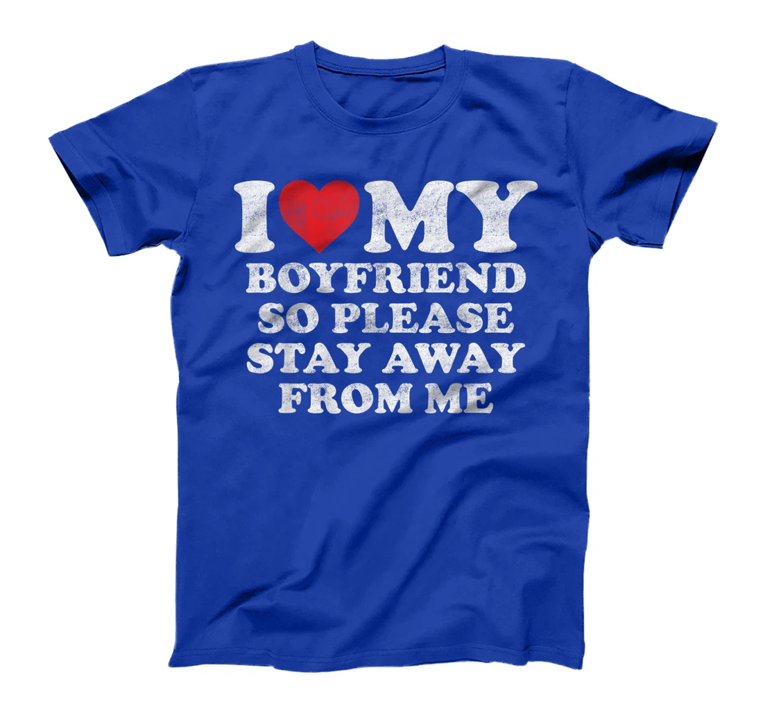 I Love My Boyfriend Shirt Funny Vintage I Heart My Boyfriend T-Shirt, Women T-Shirt