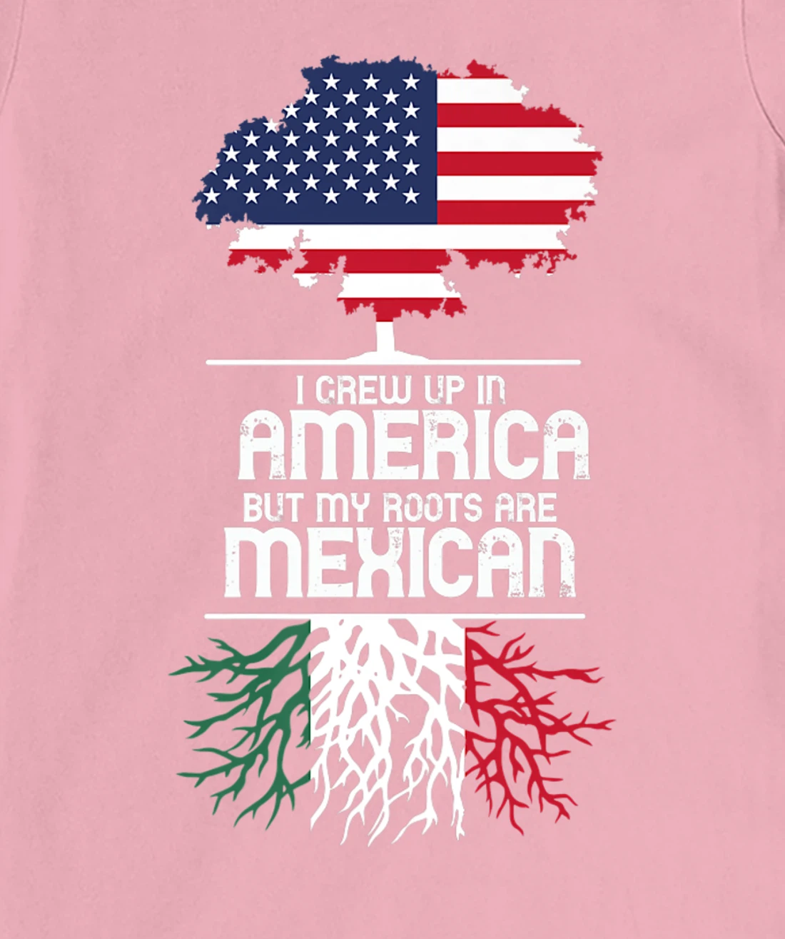 I Grew Up in America But My Roots are Mexican T-Shirt, Women T-Shirt