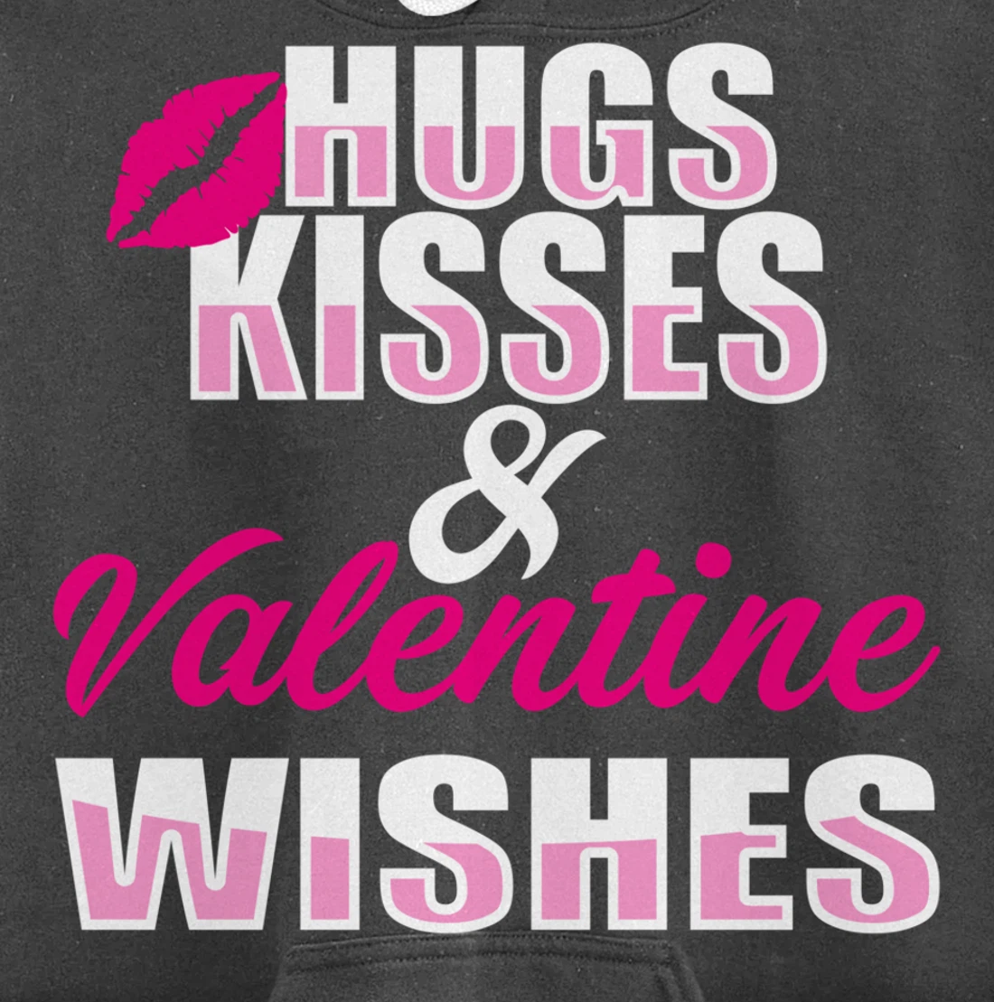 Hugs kisses and Valentine wishes | Valentine's Day Pullover Hoodie