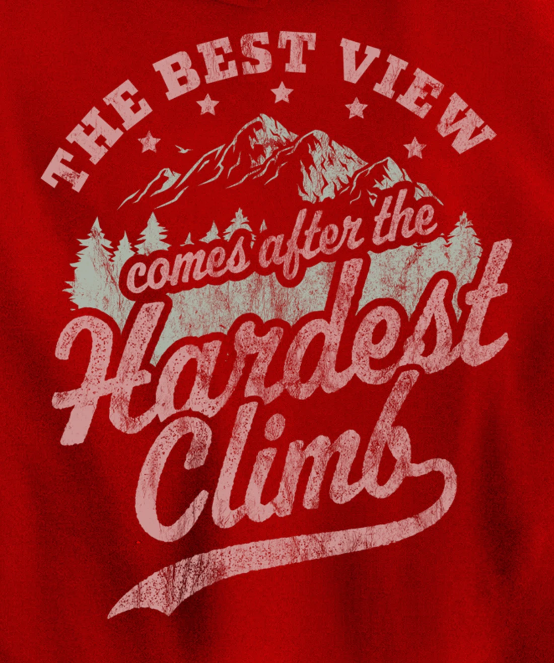 The Best View Comes After The Hardest Climb Hiking Vintage Pullover Hoodie