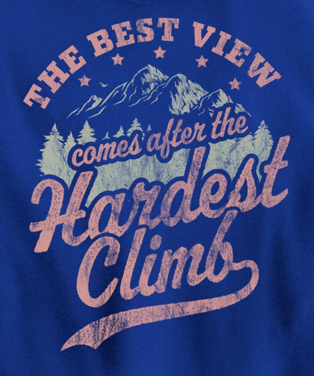 The Best View Comes After The Hardest Climb Hiking Vintage Pullover Hoodie