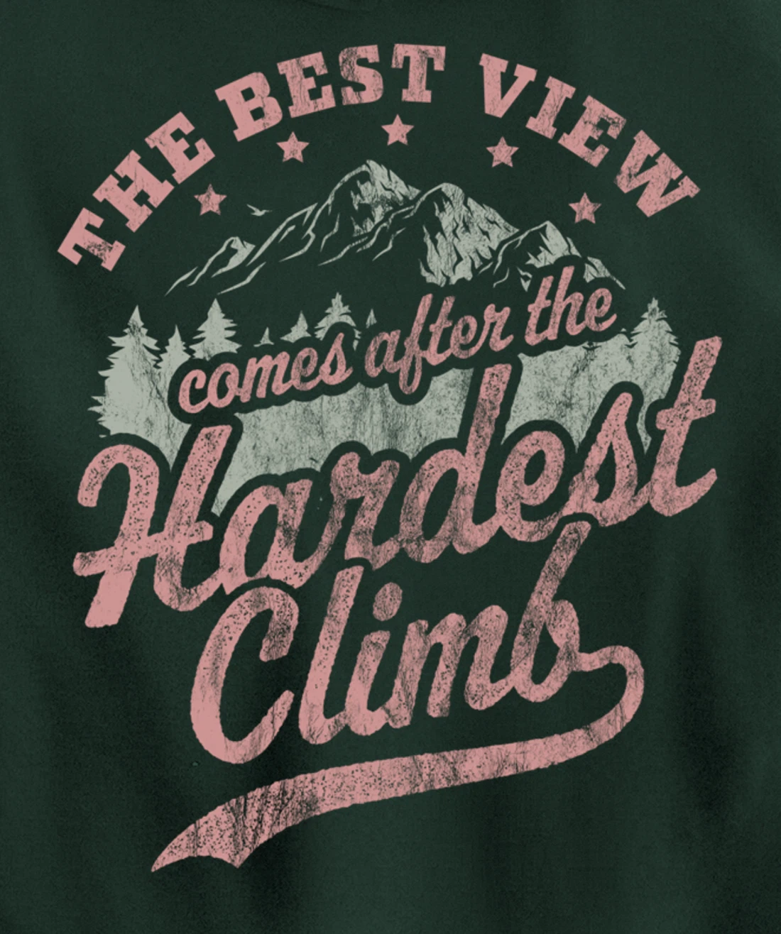 The Best View Comes After The Hardest Climb Hiking Vintage Pullover Hoodie