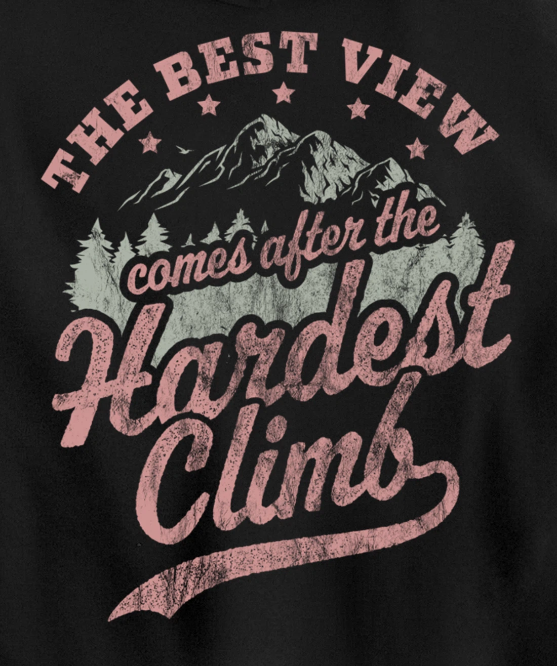 The Best View Comes After The Hardest Climb Hiking Vintage Pullover Hoodie