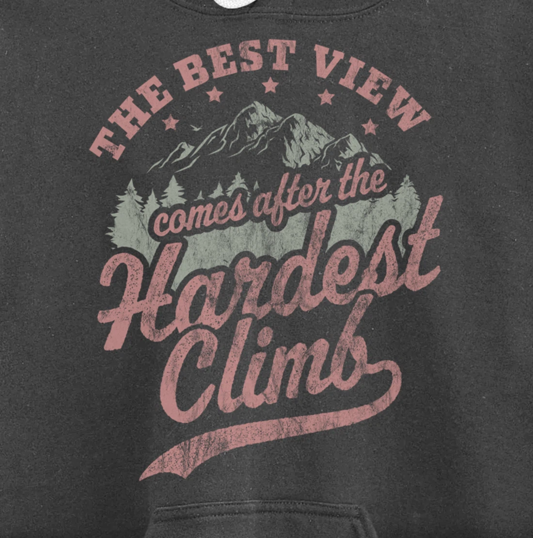 The Best View Comes After The Hardest Climb Hiking Vintage Pullover Hoodie