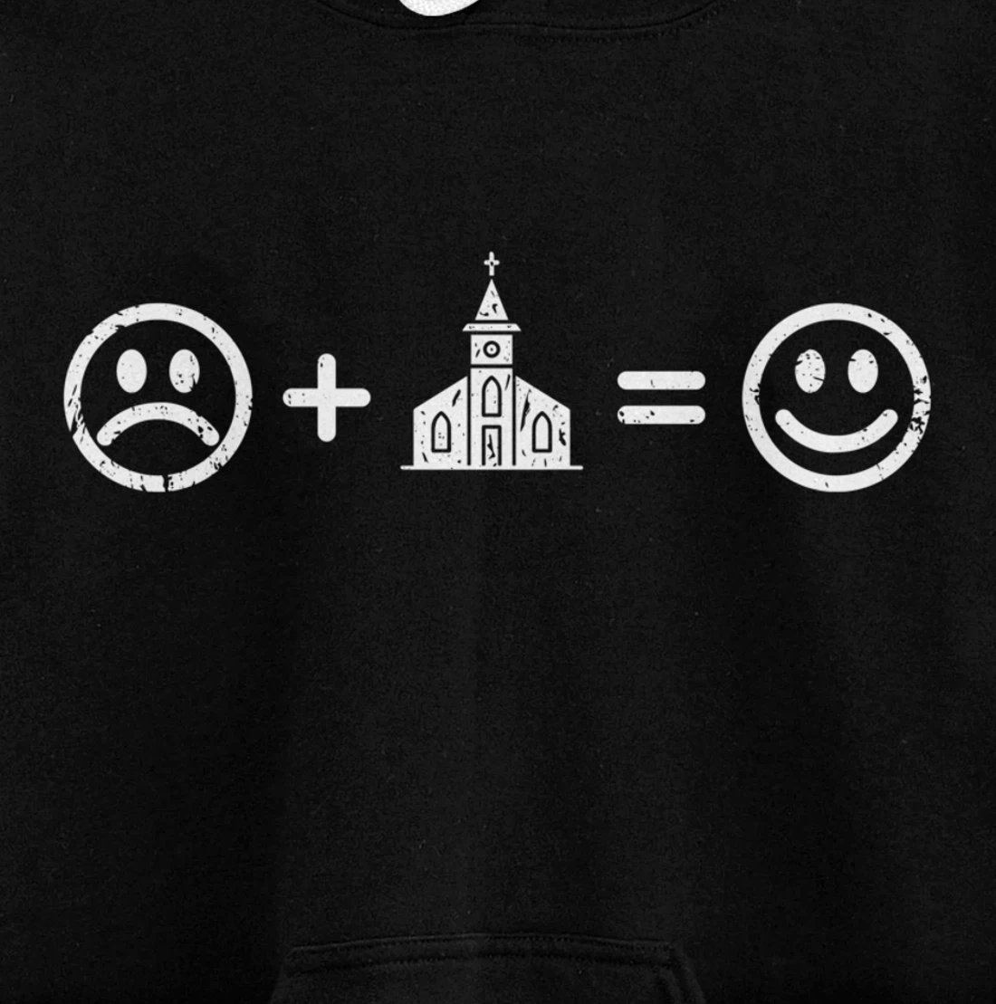 Church Makes Happy Funny Religious Gift Devot Christian Fun Pullover Hoodie