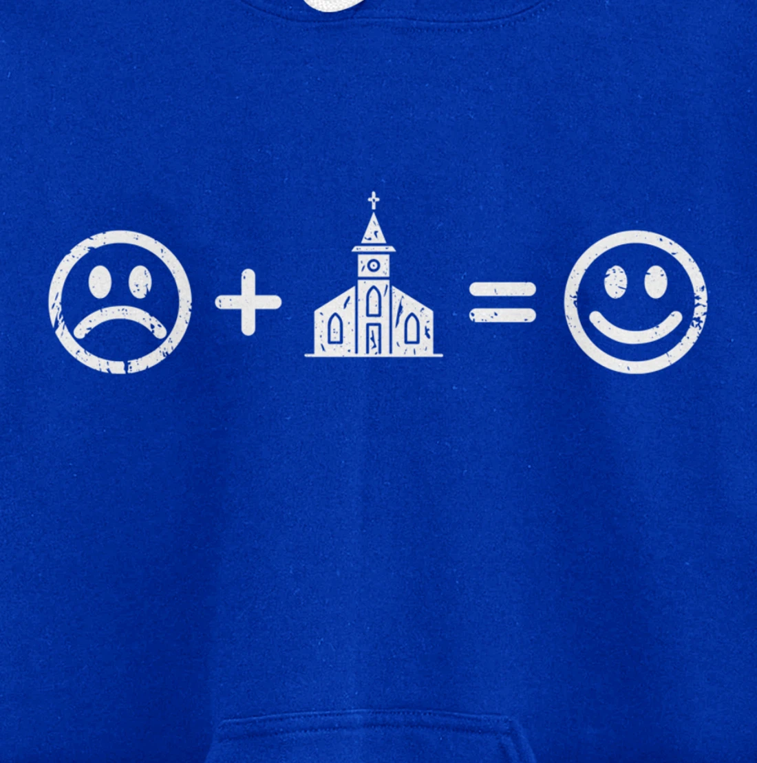 Church Makes Happy Funny Religious Gift Devot Christian Fun Pullover Hoodie