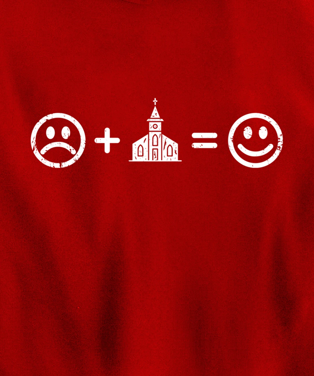 Church Makes Happy Funny Religious Gift Devot Christian Fun Pullover Hoodie