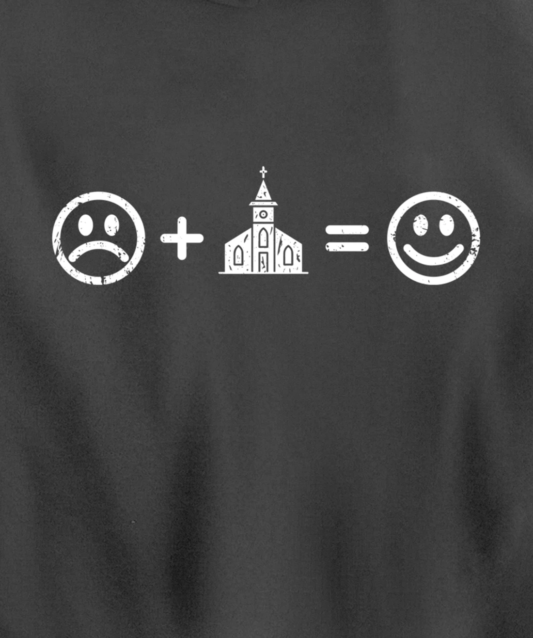 Church Makes Happy Funny Religious Gift Devot Christian Fun Pullover Hoodie