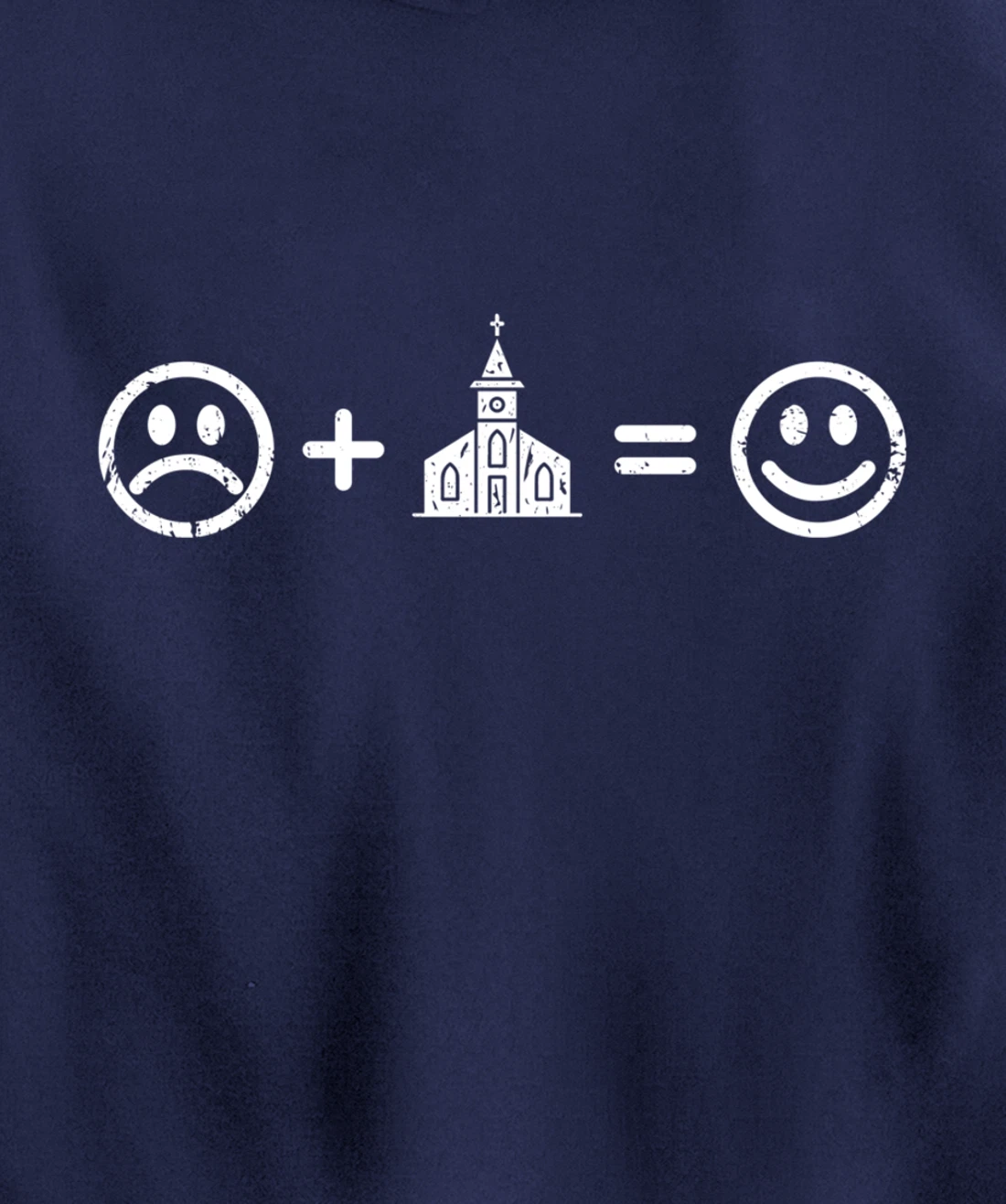 Church Makes Happy Funny Religious Gift Devot Christian Fun Pullover Hoodie