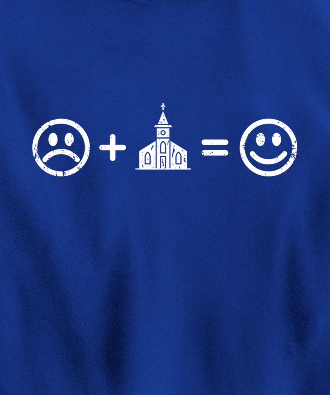 Church Makes Happy Funny Religious Gift Devot Christian Fun Pullover Hoodie