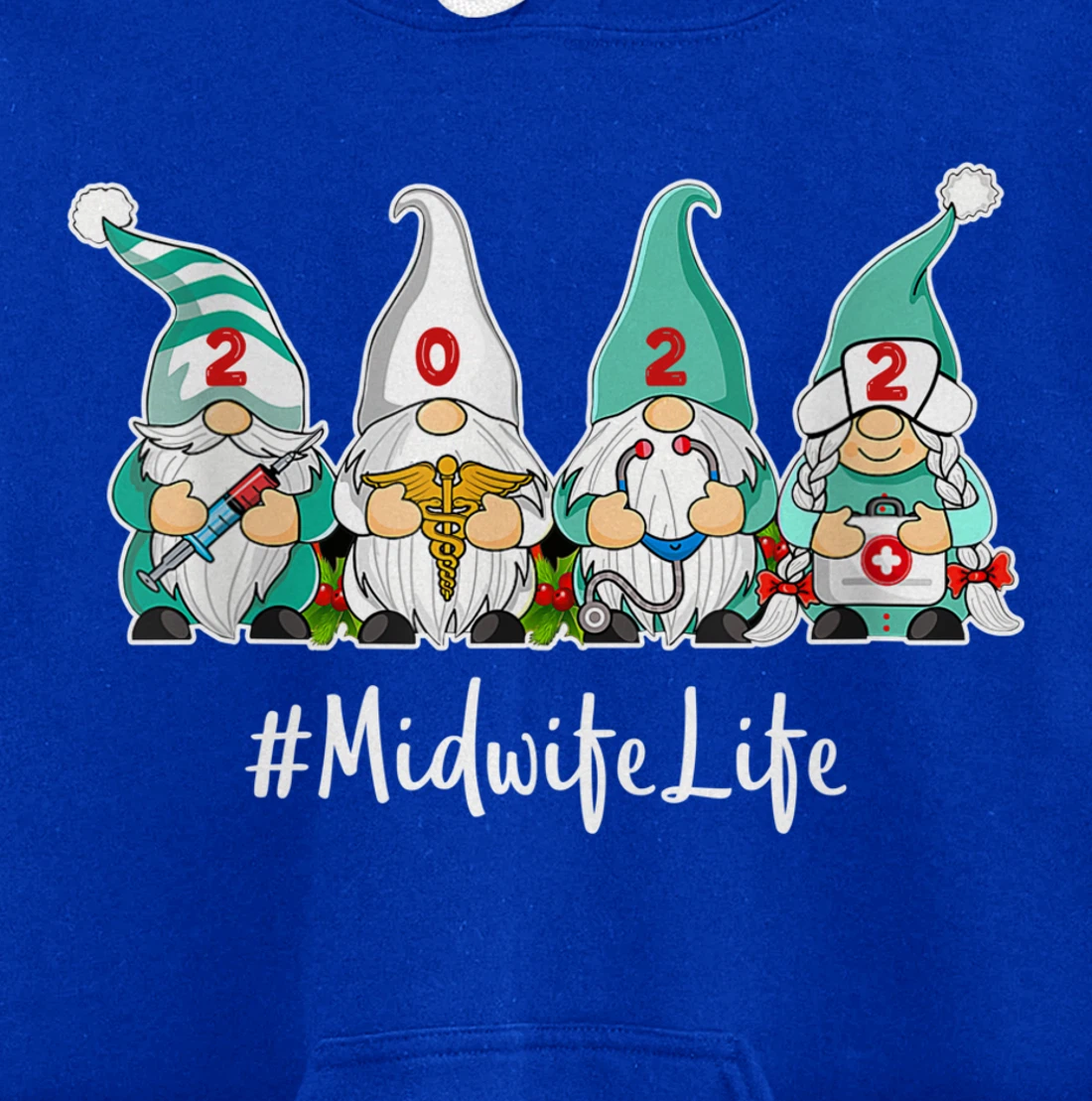 Hello 2022 Nurselife Nurse Life New YEAR MOMMY 2022 Midwife Pullover Hoodie