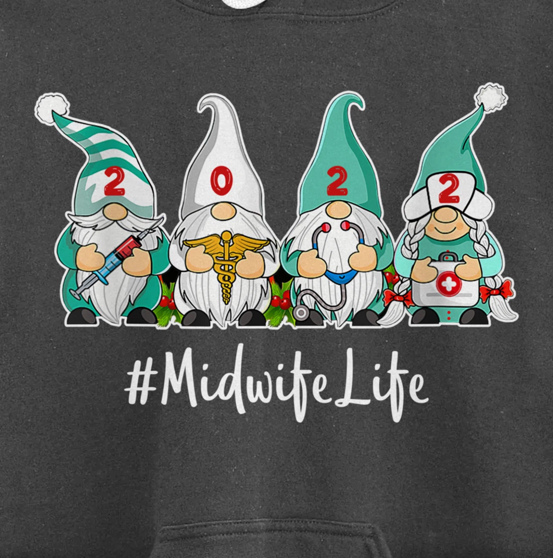 Hello 2022 Nurselife Nurse Life New YEAR MOMMY 2022 Midwife Pullover Hoodie