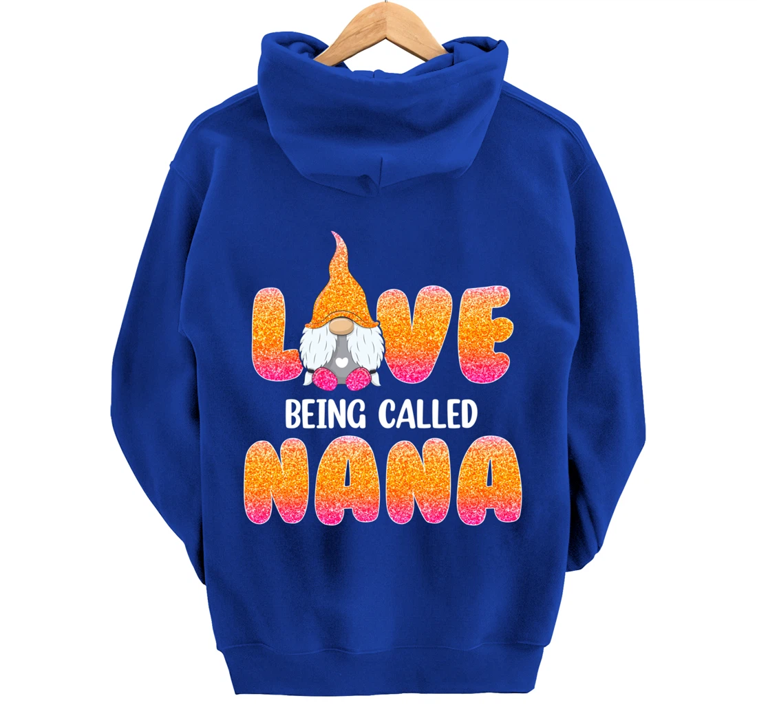 Funny Love Being Called Nana Gnome Valentine Day Matching Pullover Hoodie
