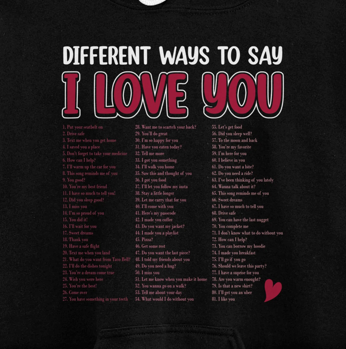 Different Ways To Say-I Love You Retro Hippie Valentine Pullover Hoodie