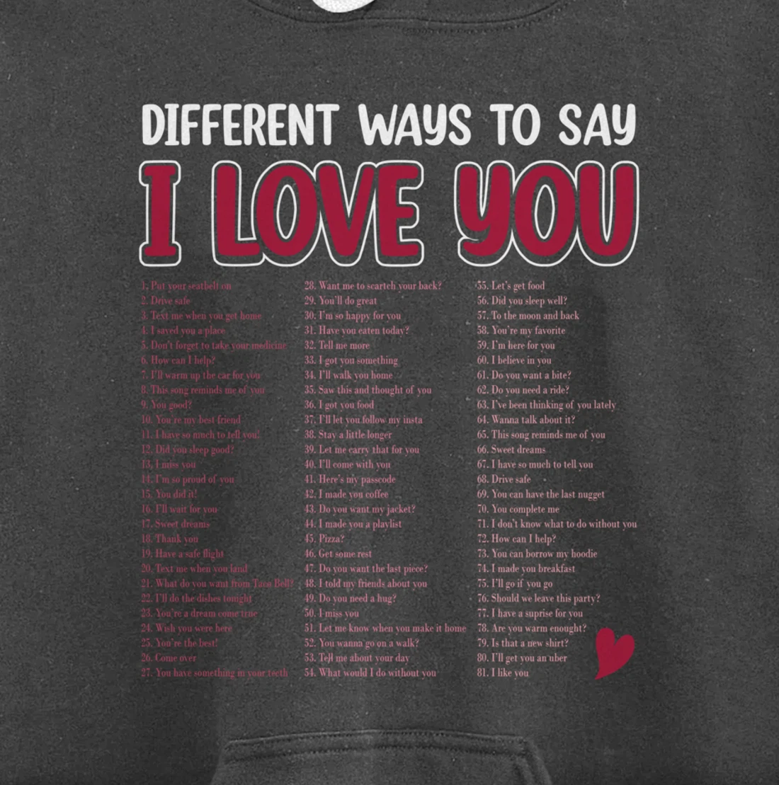 Different Ways To Say-I Love You Retro Hippie Valentine Pullover Hoodie