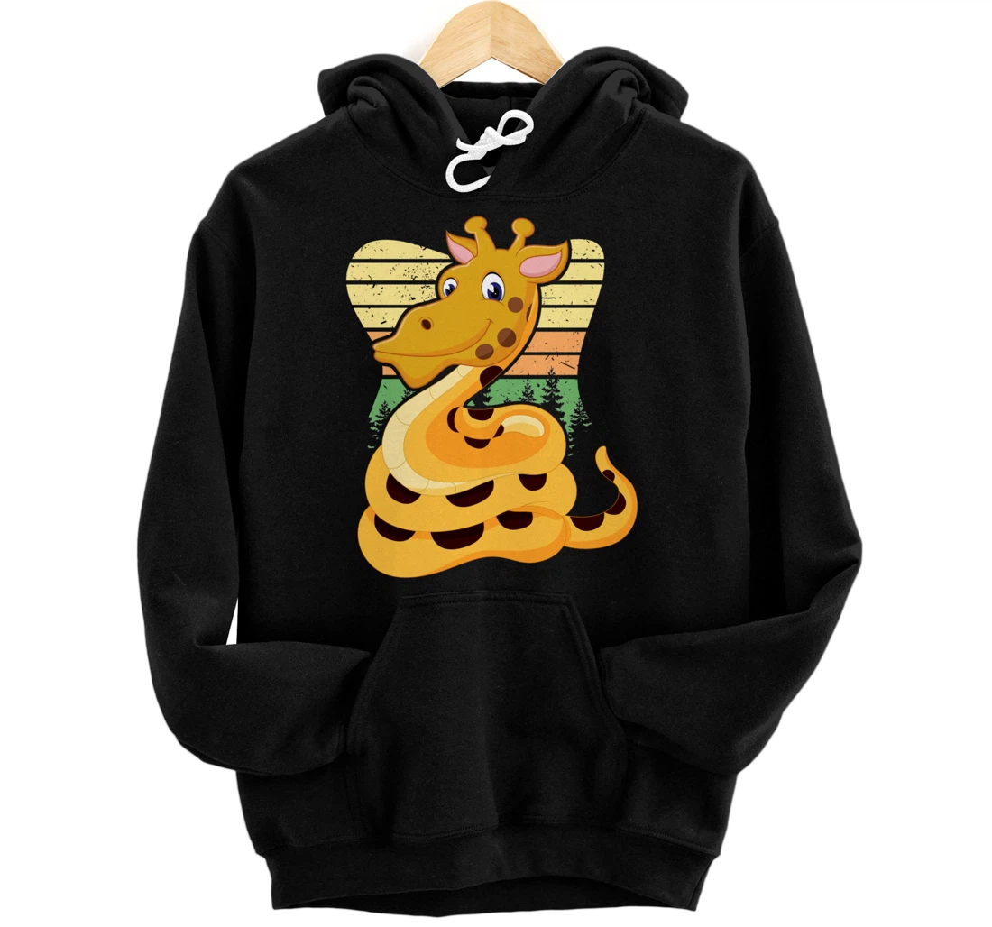 Giraffe Snake Snake Pullover Hoodie