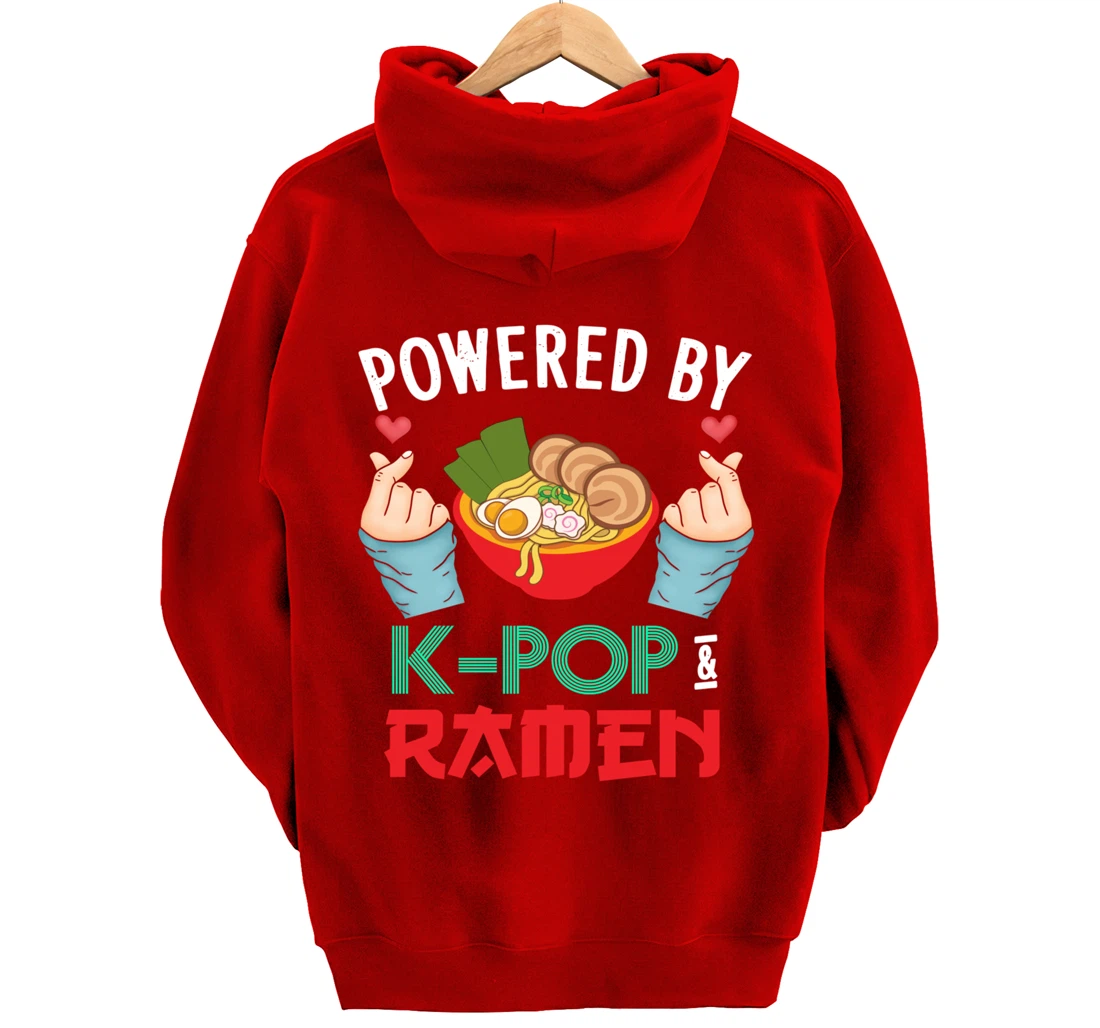 Powered by K-POP And Ramen - Kpop And Ramen Pullover Hoodie