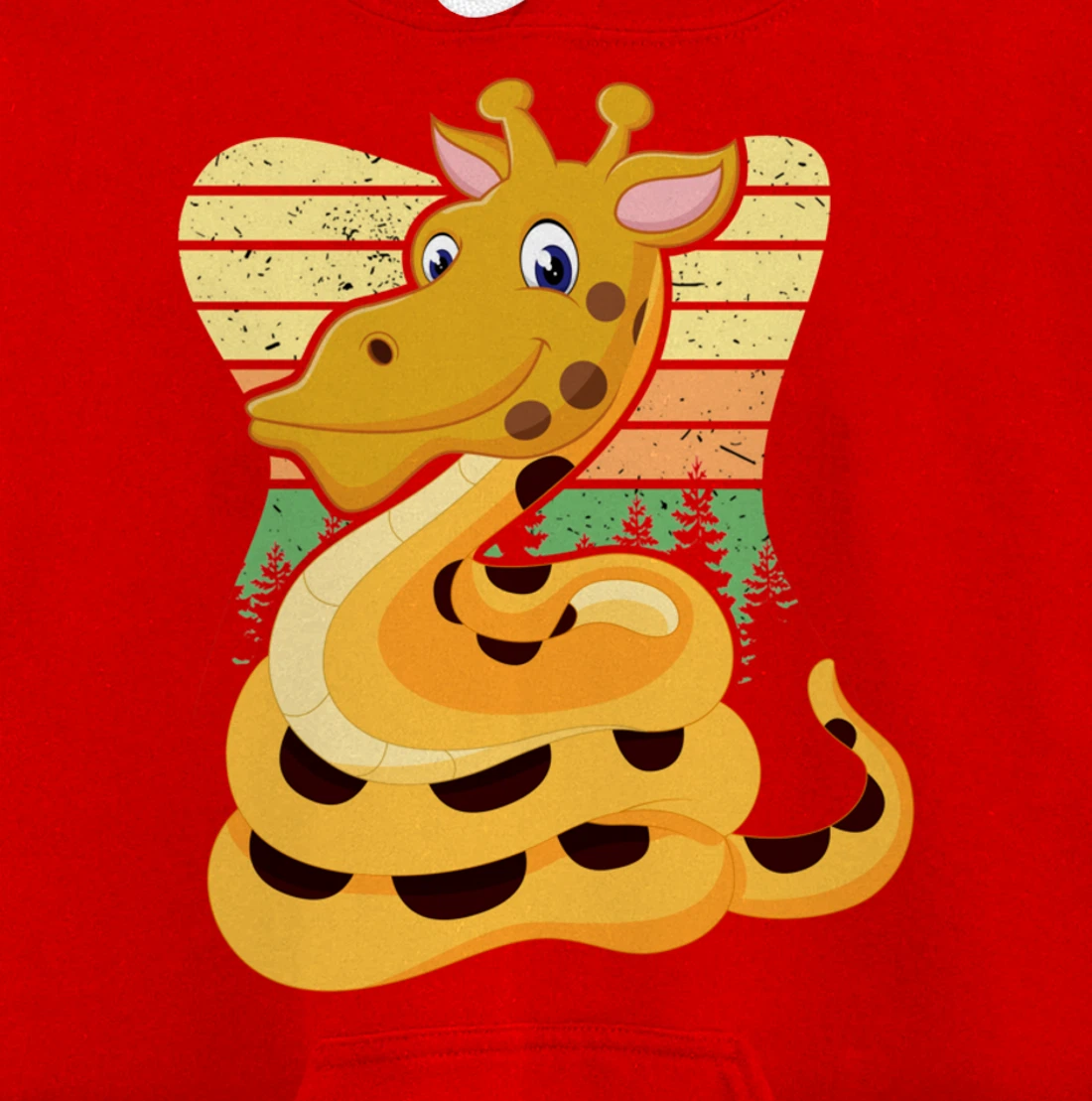 Giraffe Snake Snake Pullover Hoodie