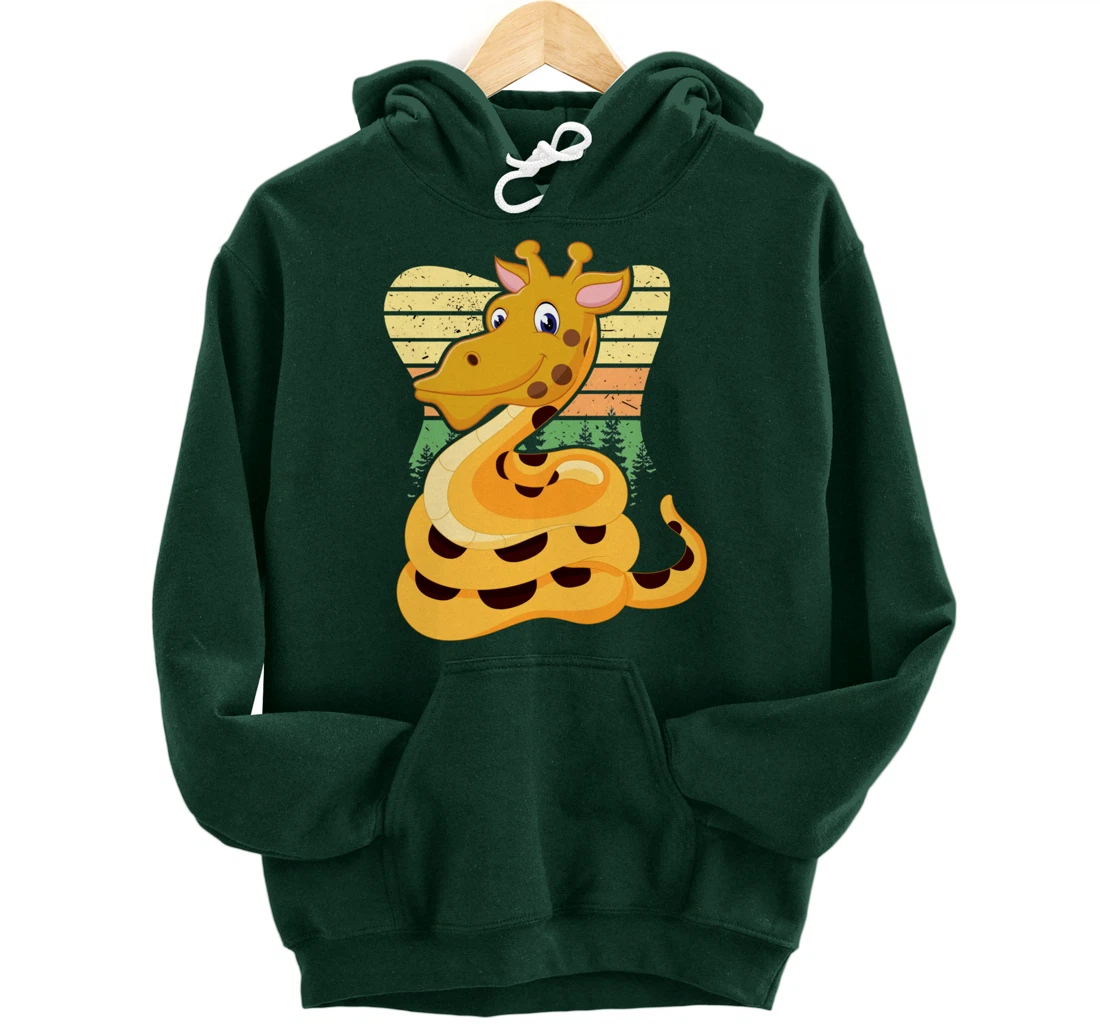 Giraffe Snake Snake Pullover Hoodie