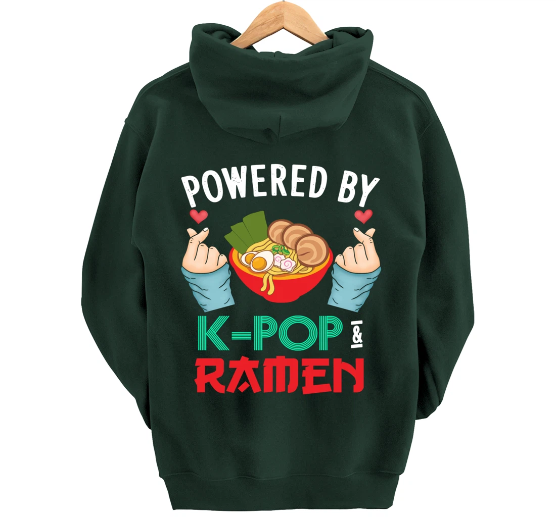 Powered by K-POP And Ramen - Kpop And Ramen Pullover Hoodie