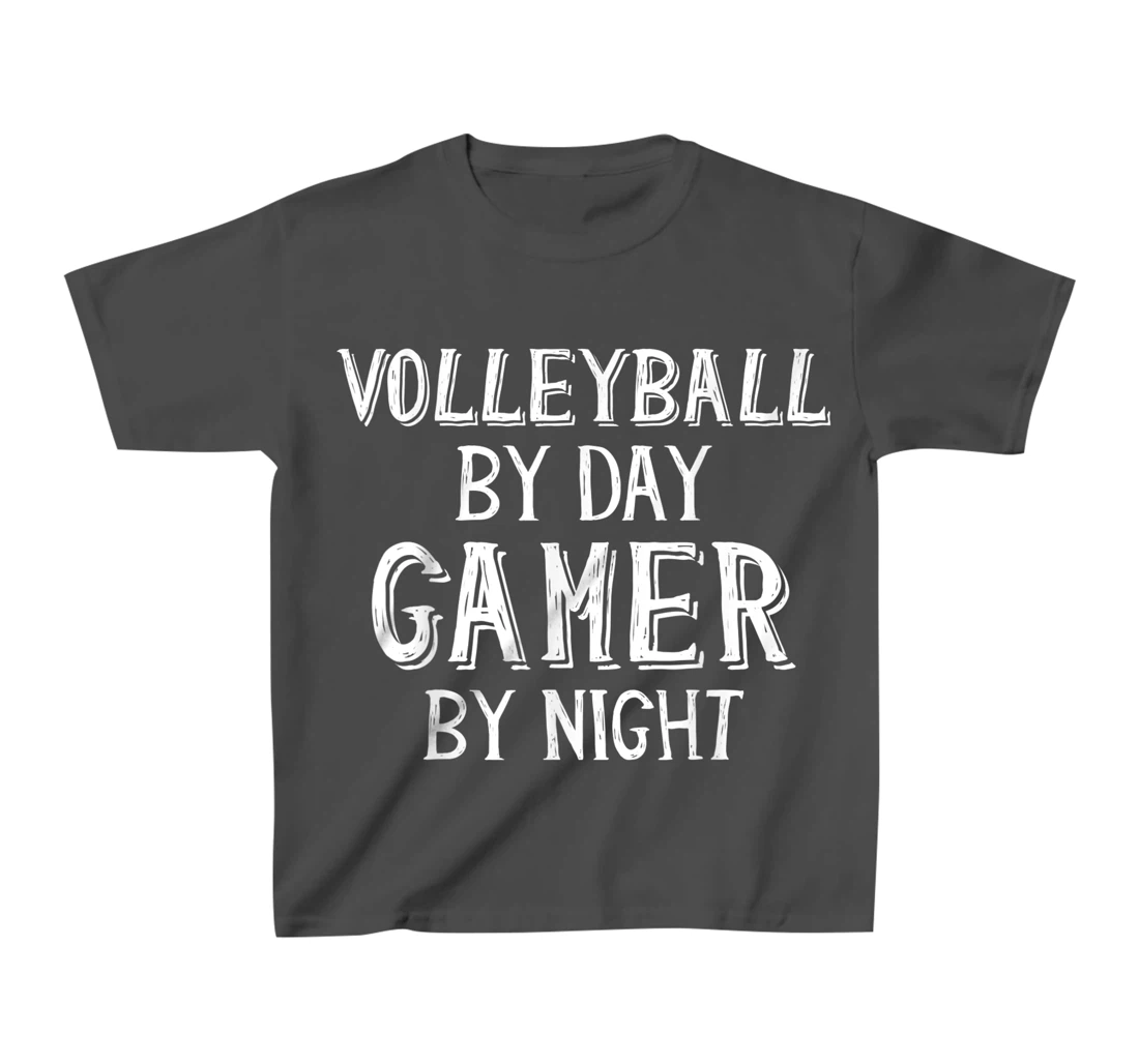 Volleyball By Day Gamer By Night - Gamer Girl Volleyball T-Shirt, Kid T-Shirt and Women T-Shirt