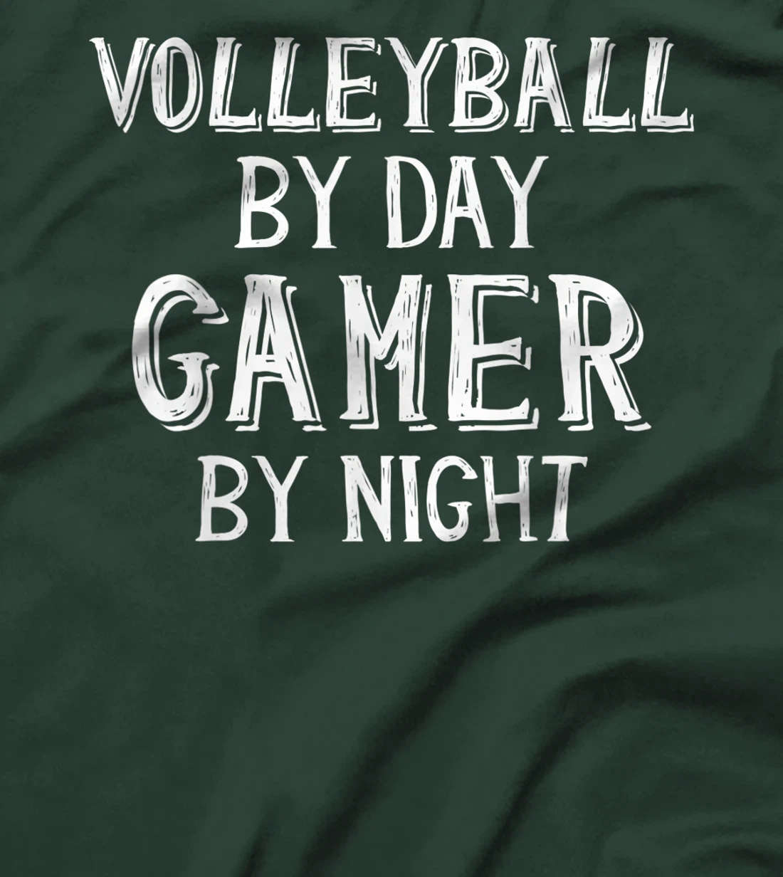 Volleyball By Day Gamer By Night - Gamer Girl Volleyball T-Shirt, Kid T-Shirt and Women T-Shirt