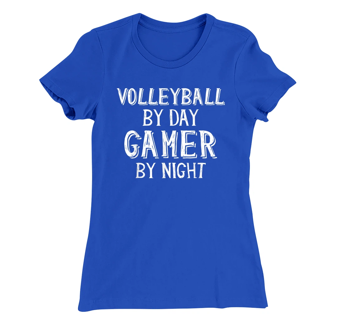 Volleyball By Day Gamer By Night - Gamer Girl Volleyball T-Shirt, Kid T-Shirt and Women T-Shirt