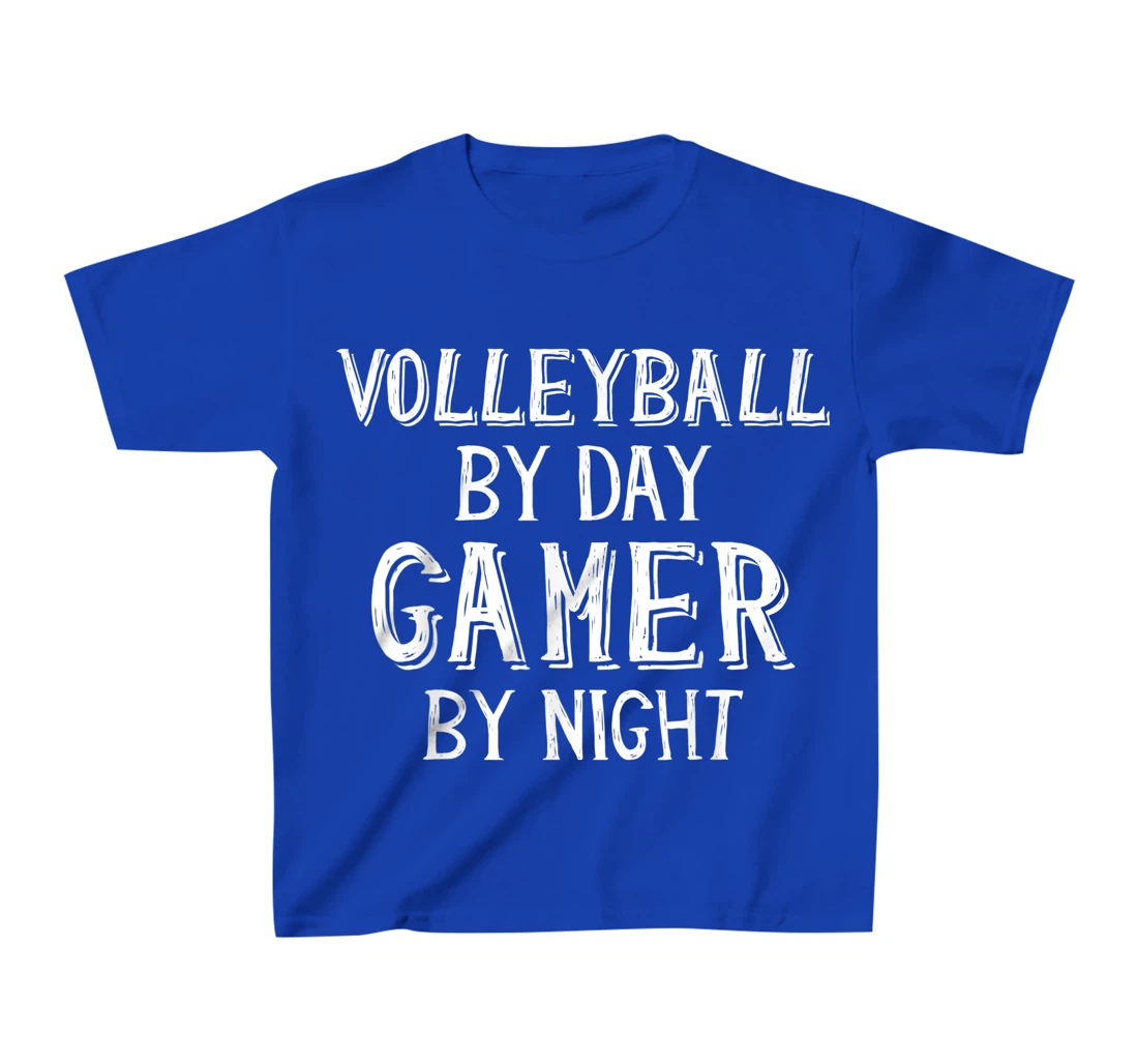 Volleyball By Day Gamer By Night - Gamer Girl Volleyball T-Shirt, Kid T-Shirt and Women T-Shirt