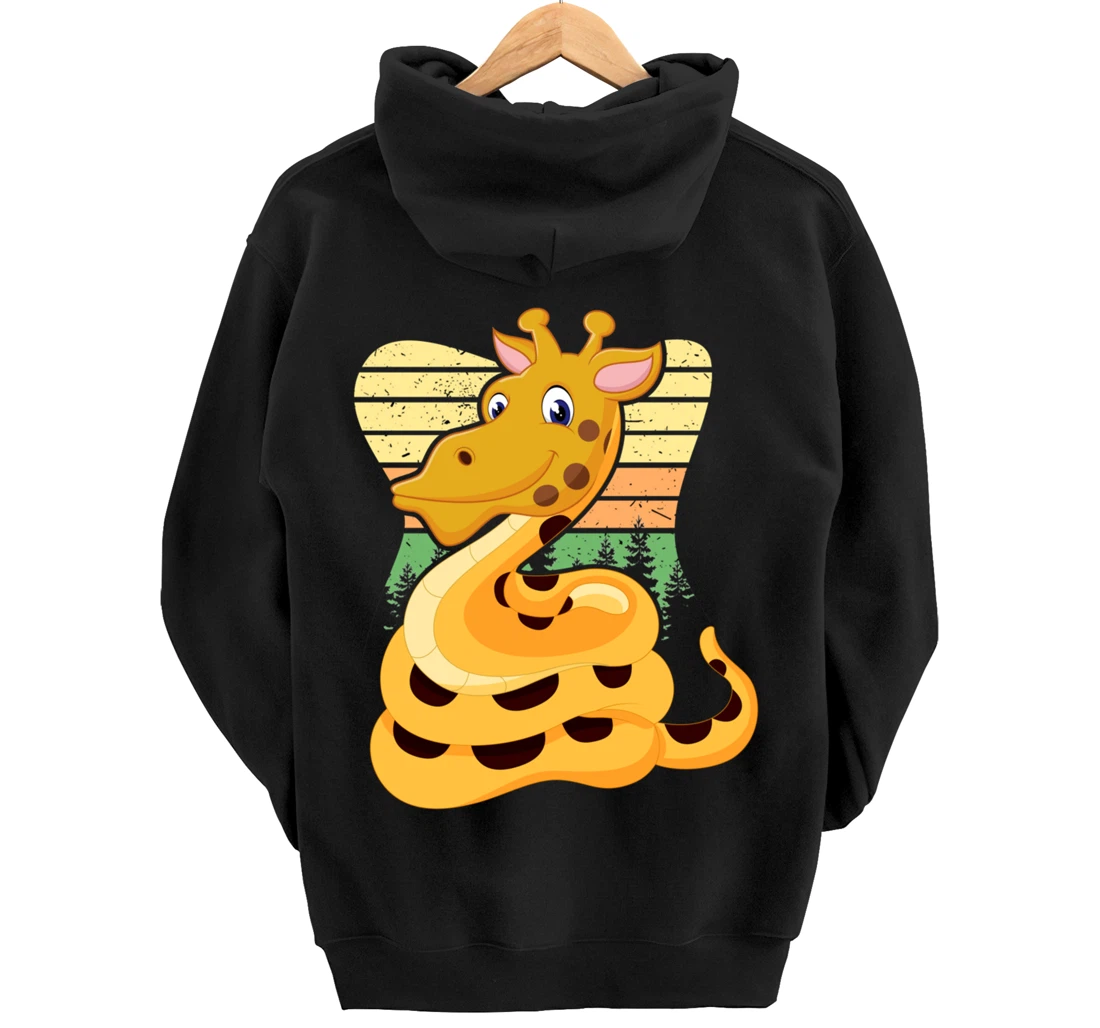 Giraffe Snake Snake Pullover Hoodie