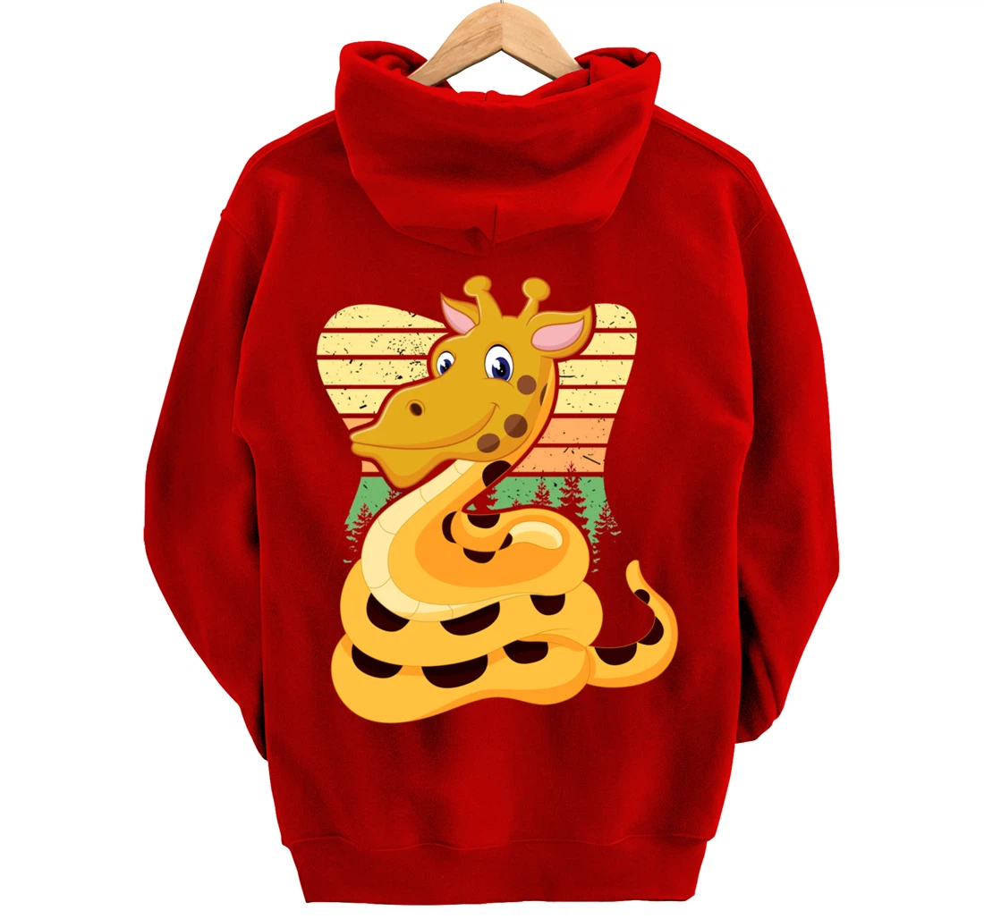 Giraffe Snake Snake Pullover Hoodie
