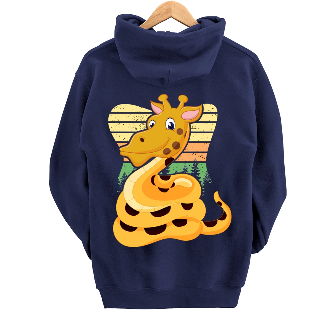 Giraffe Snake Snake Pullover Hoodie
