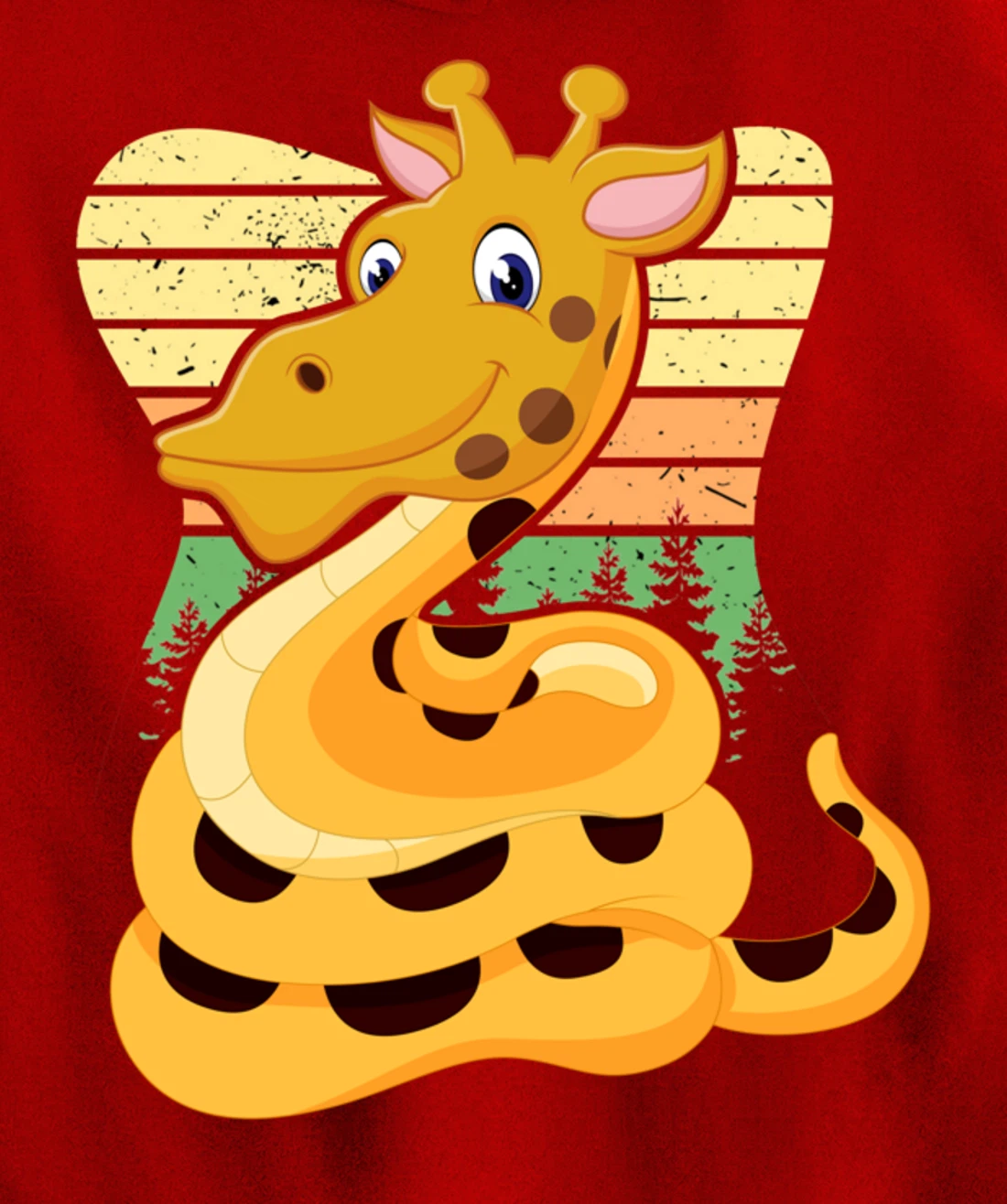 Giraffe Snake Snake Pullover Hoodie