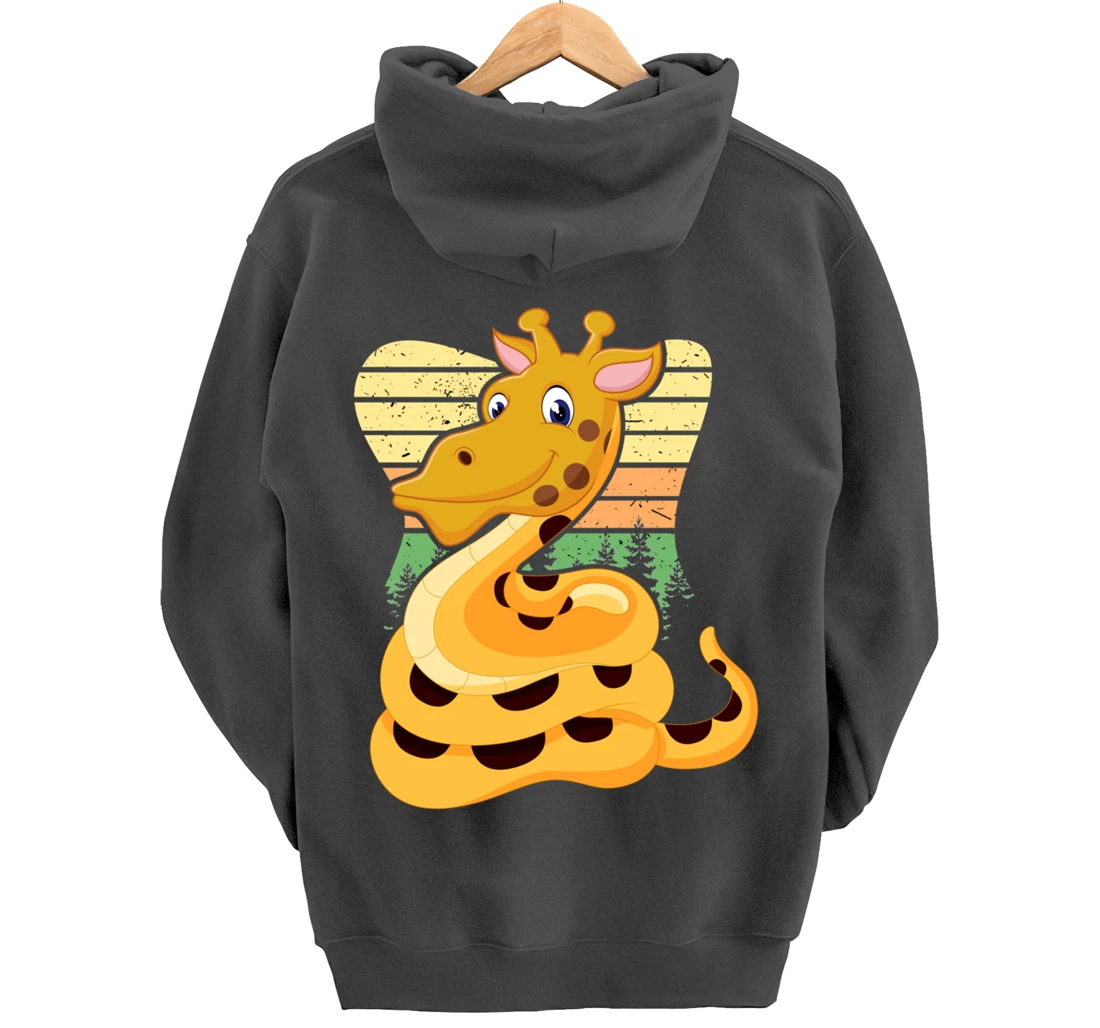 Giraffe Snake Snake Pullover Hoodie