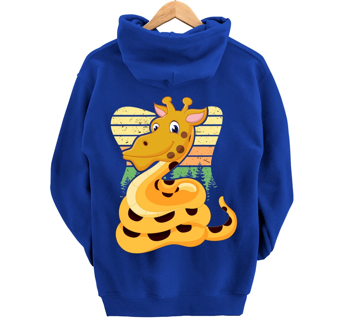 Giraffe Snake Snake Pullover Hoodie