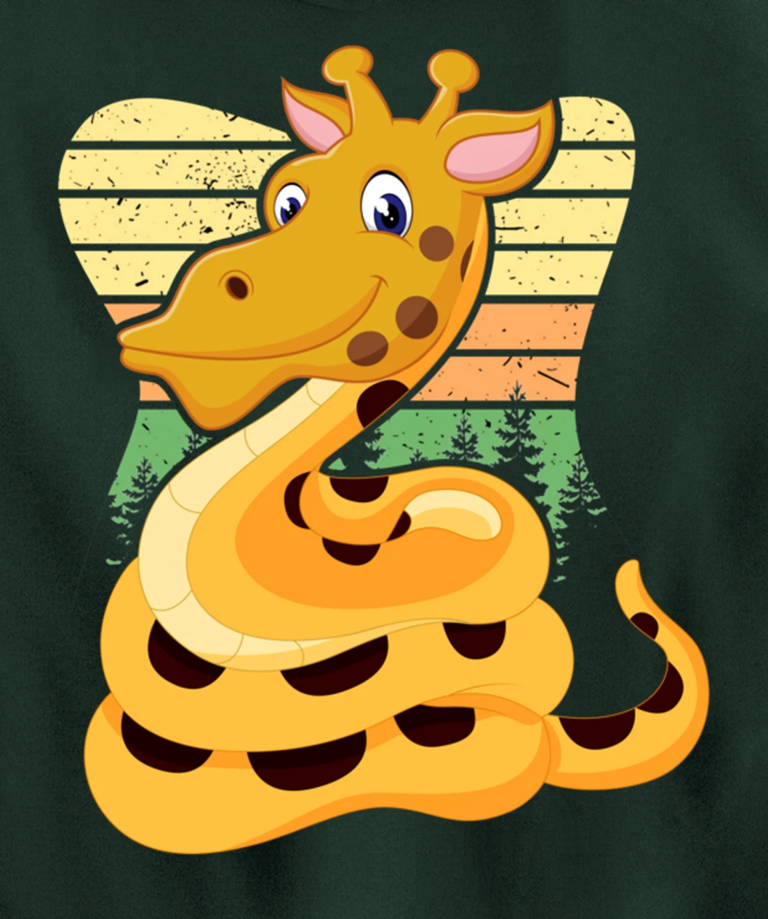 Giraffe Snake Snake Pullover Hoodie