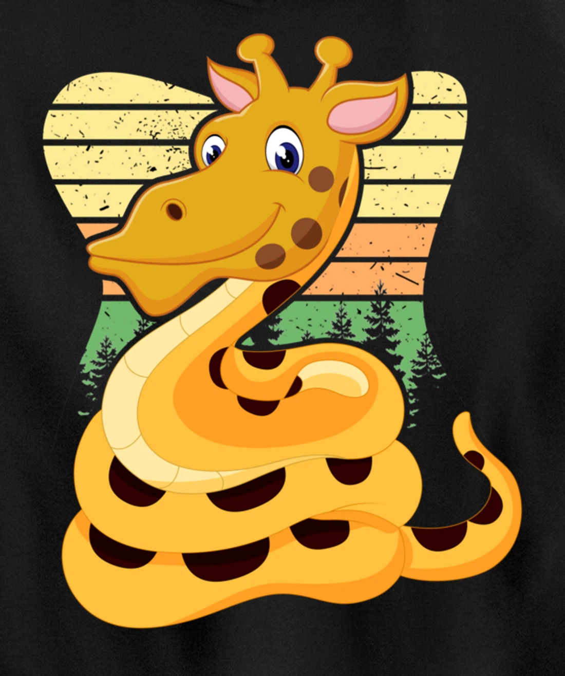 Giraffe Snake Snake Pullover Hoodie