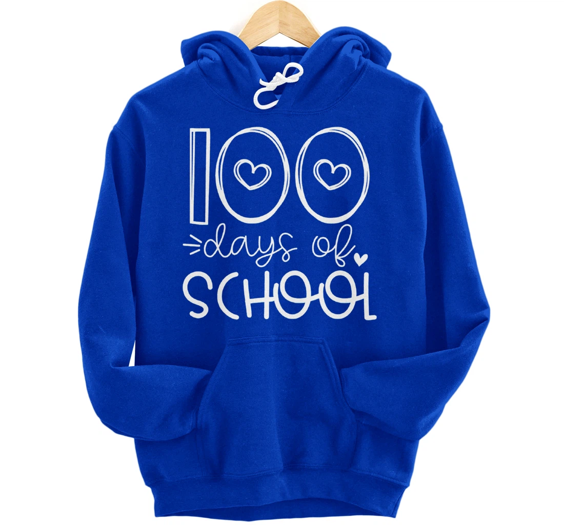100 Days of grade School Happy 100th day Brighter Pullover Hoodie