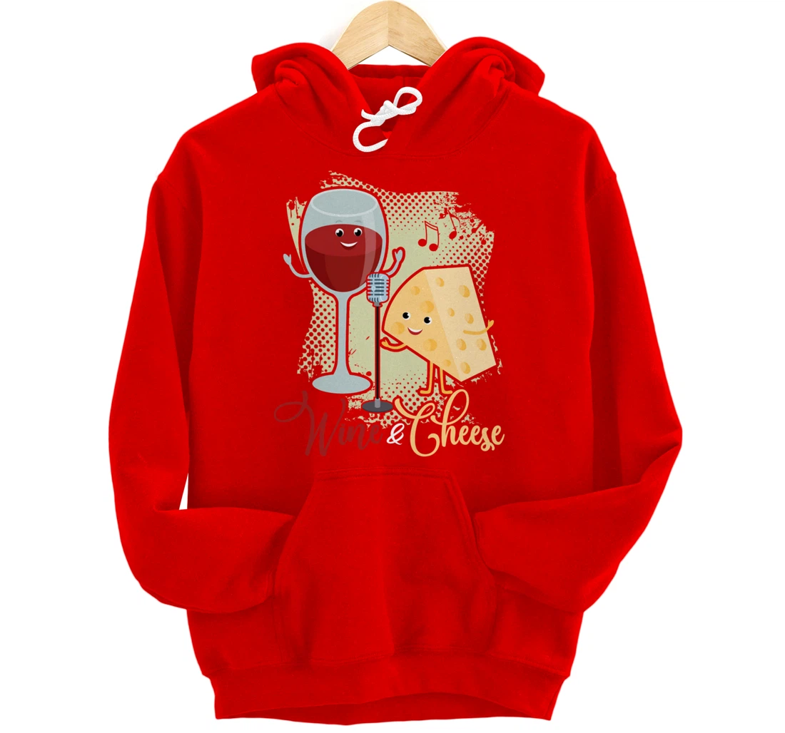 Wine And Cheese cheesy, annatto, tofu, soy, cream Cheese Pullover Hoodie