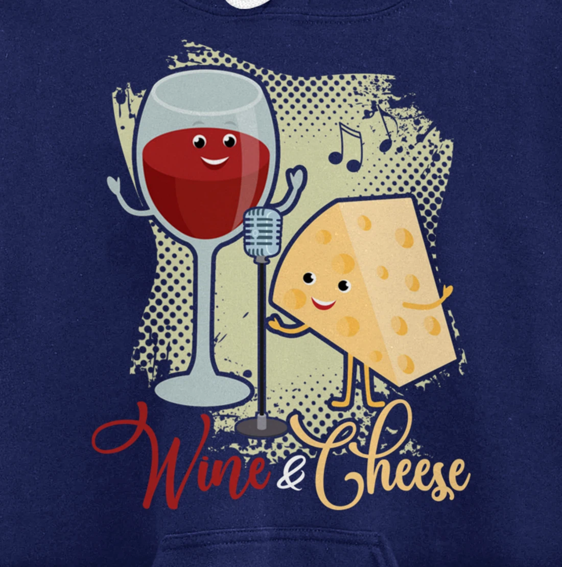 Wine And Cheese cheesy, annatto, tofu, soy, cream Cheese Pullover Hoodie