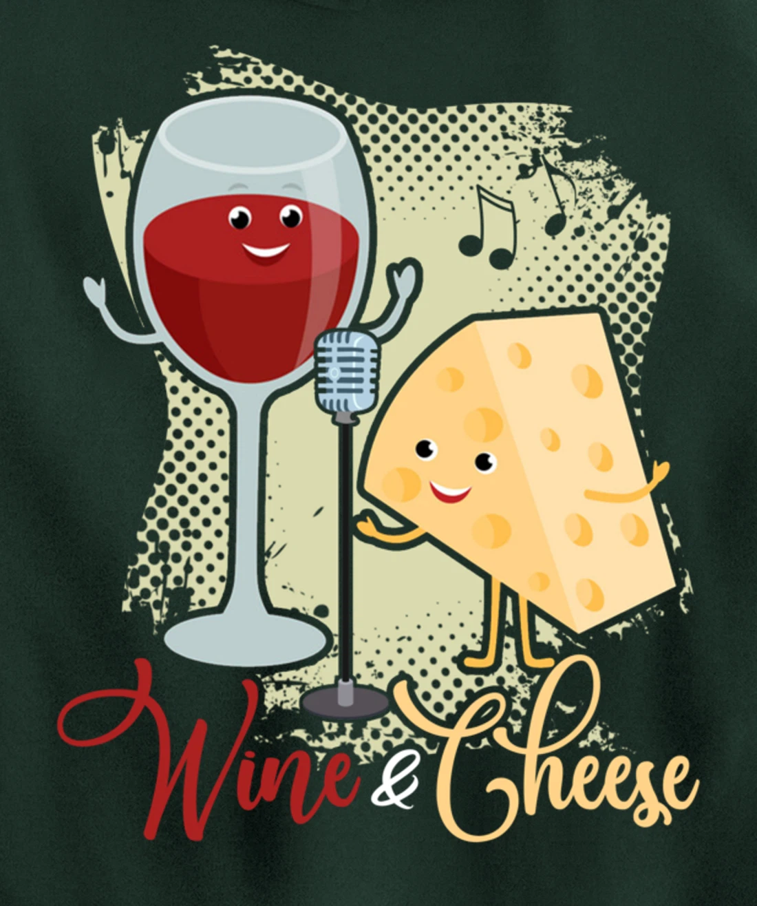 Wine And Cheese cheesy, annatto, tofu, soy, cream Cheese Pullover Hoodie