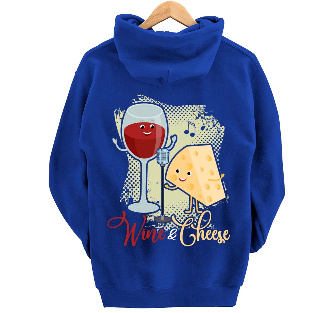 Wine And Cheese cheesy, annatto, tofu, soy, cream Cheese Pullover Hoodie