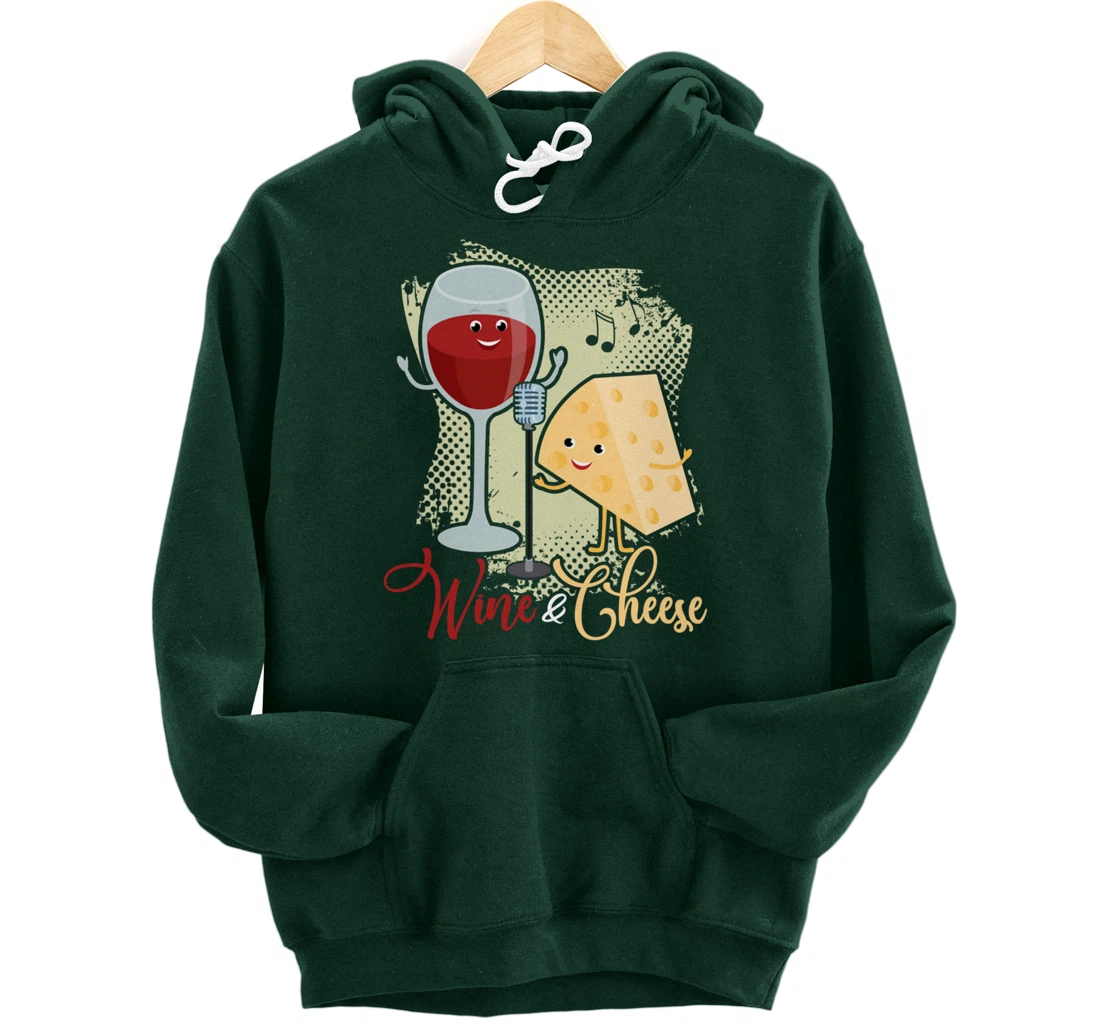 Wine And Cheese cheesy, annatto, tofu, soy, cream Cheese Pullover Hoodie