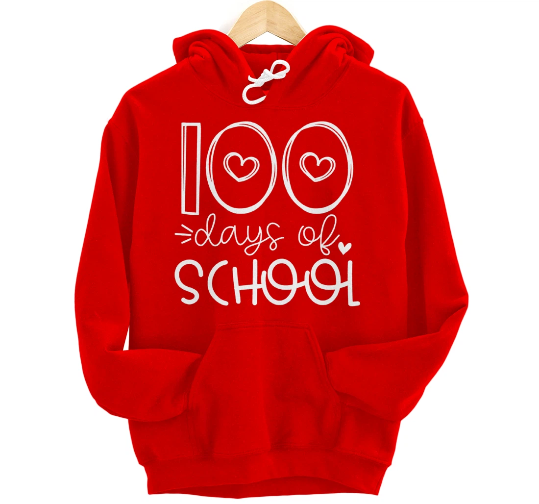 100 Days of grade School Happy 100th day Brighter Pullover Hoodie