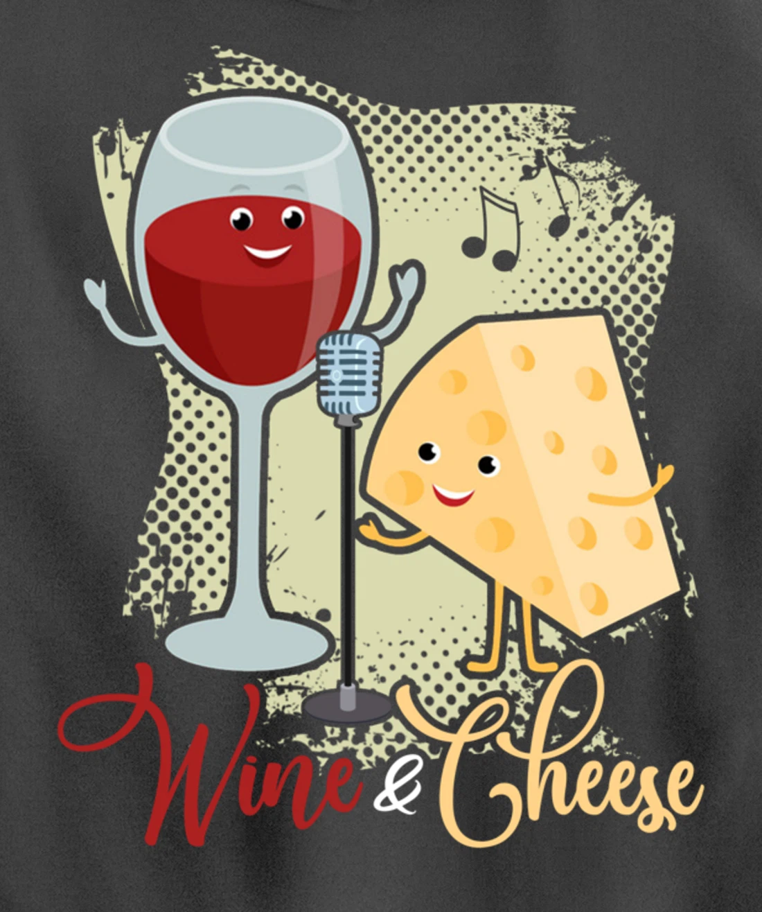 Wine And Cheese cheesy, annatto, tofu, soy, cream Cheese Pullover Hoodie