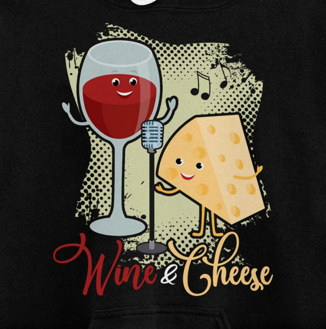 Wine And Cheese cheesy, annatto, tofu, soy, cream Cheese Pullover Hoodie