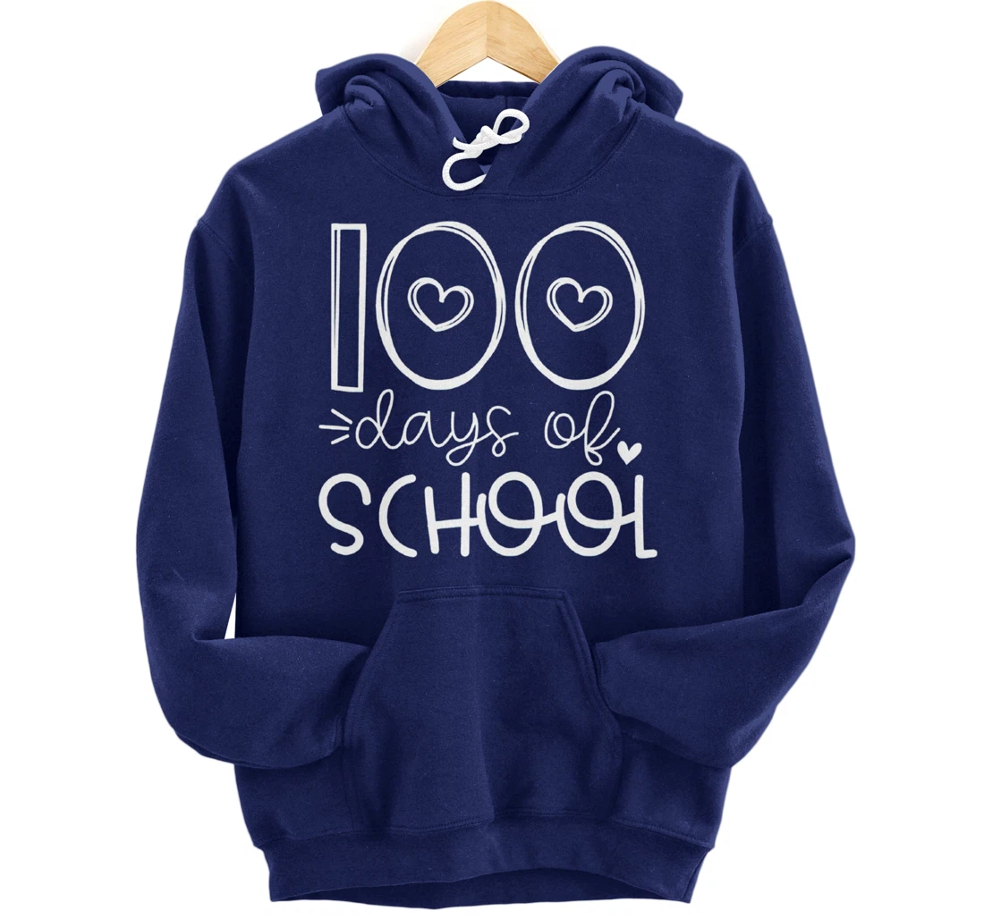 100 Days of grade School Happy 100th day Brighter Pullover Hoodie